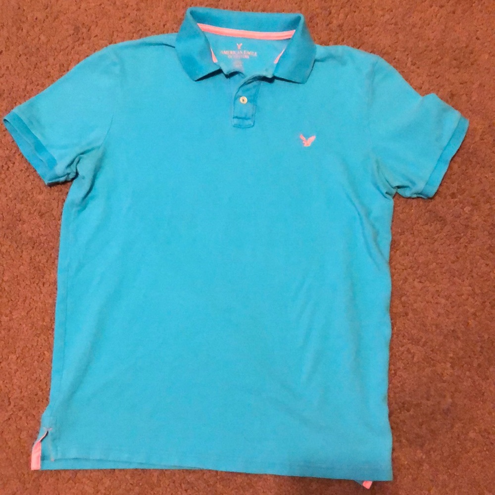 American Eagle Outfitters Large Teal Polo